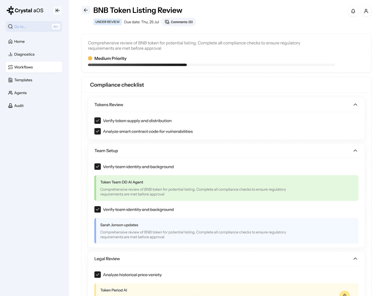 Crystal aOS - AI-Powered Legal Compliance Platform screenshot 4