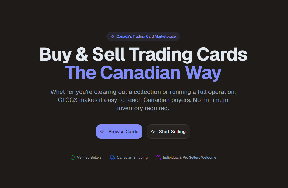 Canadian TCG Exchange - Trading Card Game Marketplace screenshot 1