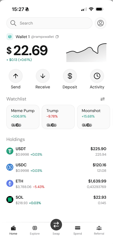 RampX - Crypto Onboarding & Trading dApp screenshot 5