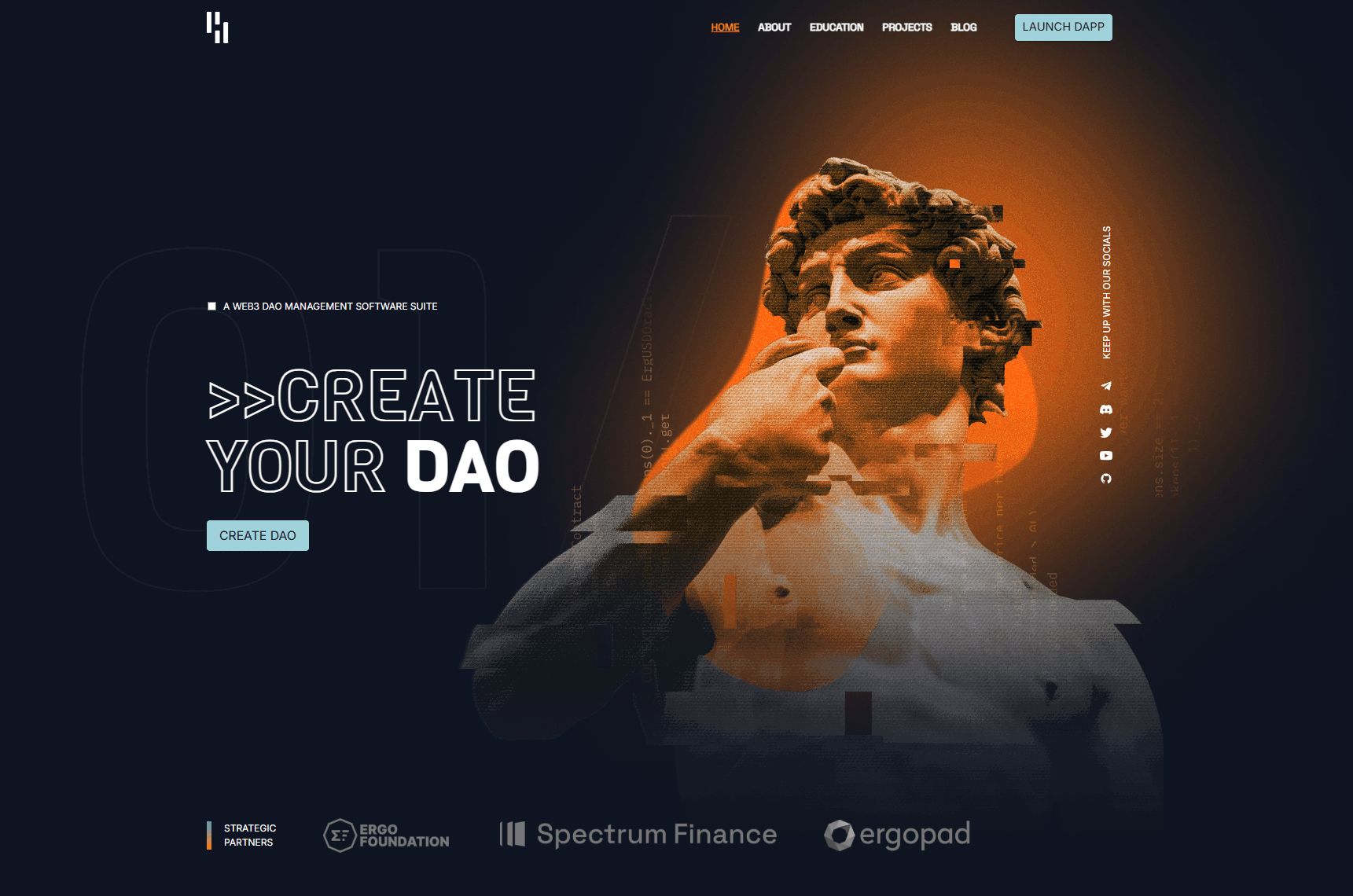 Paideia, landing page design in Figma