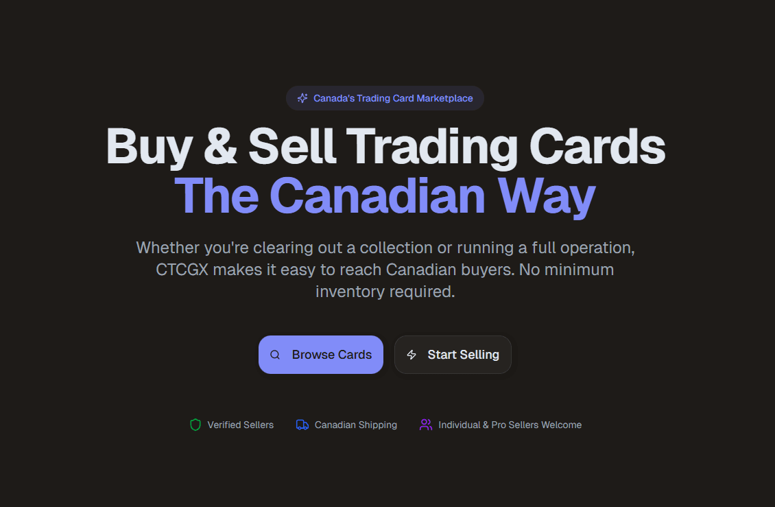 CTCGX - Canada's Trading Card Game Marketplace