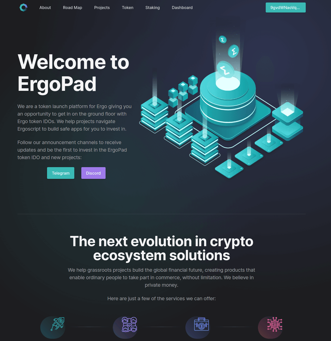 ErgoPad - Ergo Blockchain Launchpad & Staking Platform screenshot 1