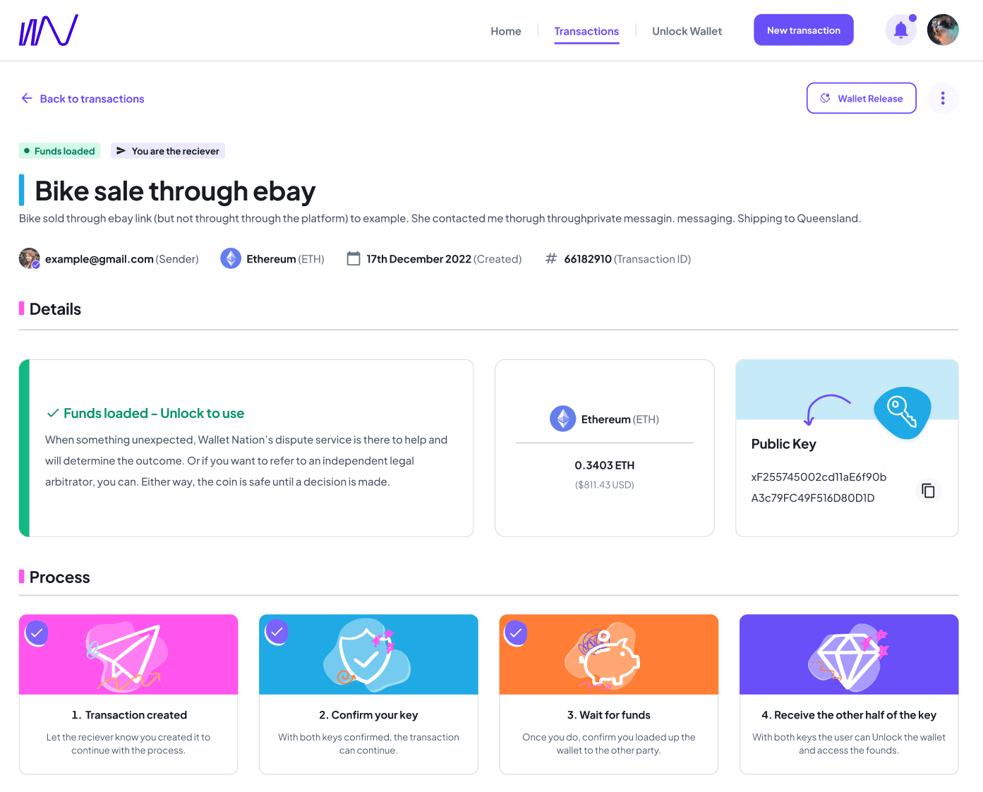 Wallet Nation - Ethereum Escrow Wallet App screenshot 4